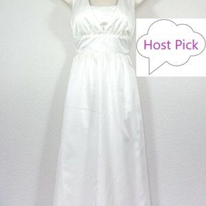 Simple White Wedding Dress Rehearsal Dress